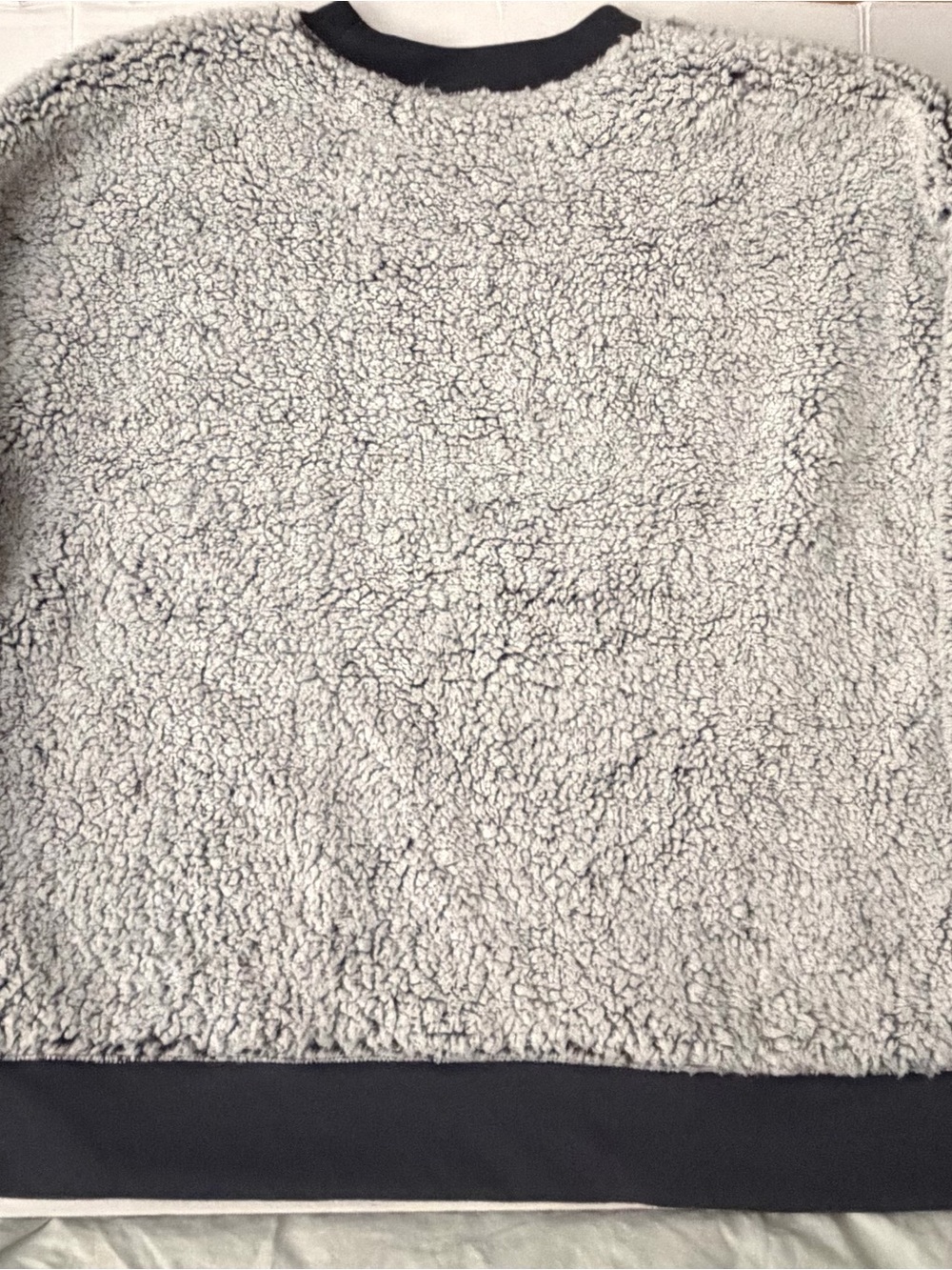 Secret Treasures Plush Sherpa sleepwear - Light Gray with Dark Gray Trim
